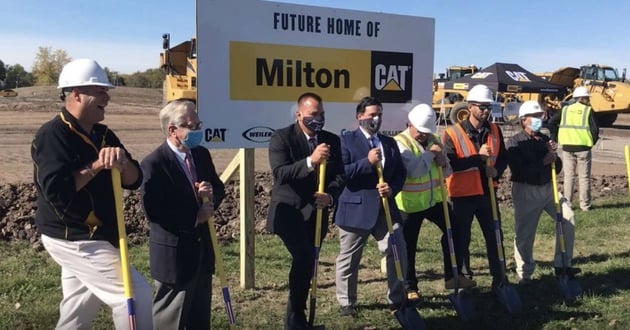 Gathering to break ground for the new Milton CAT facility in Tonawanda, New York