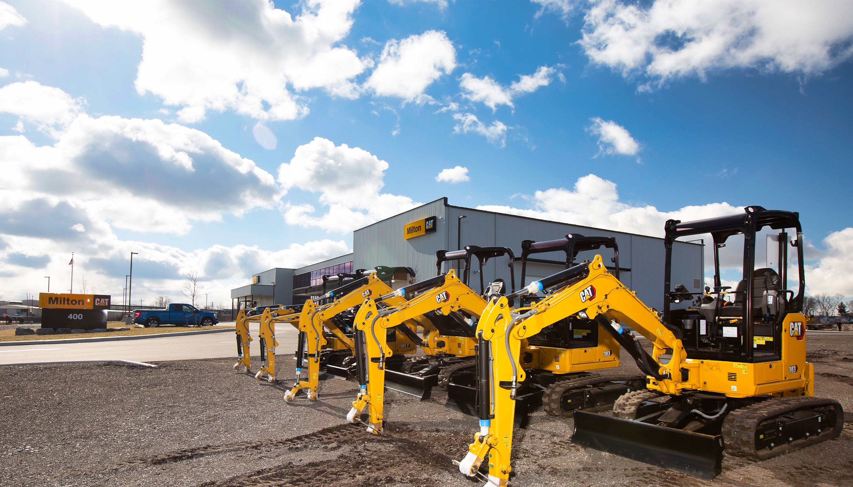 CAT machines ready to be incorporated into the job site workforce. 