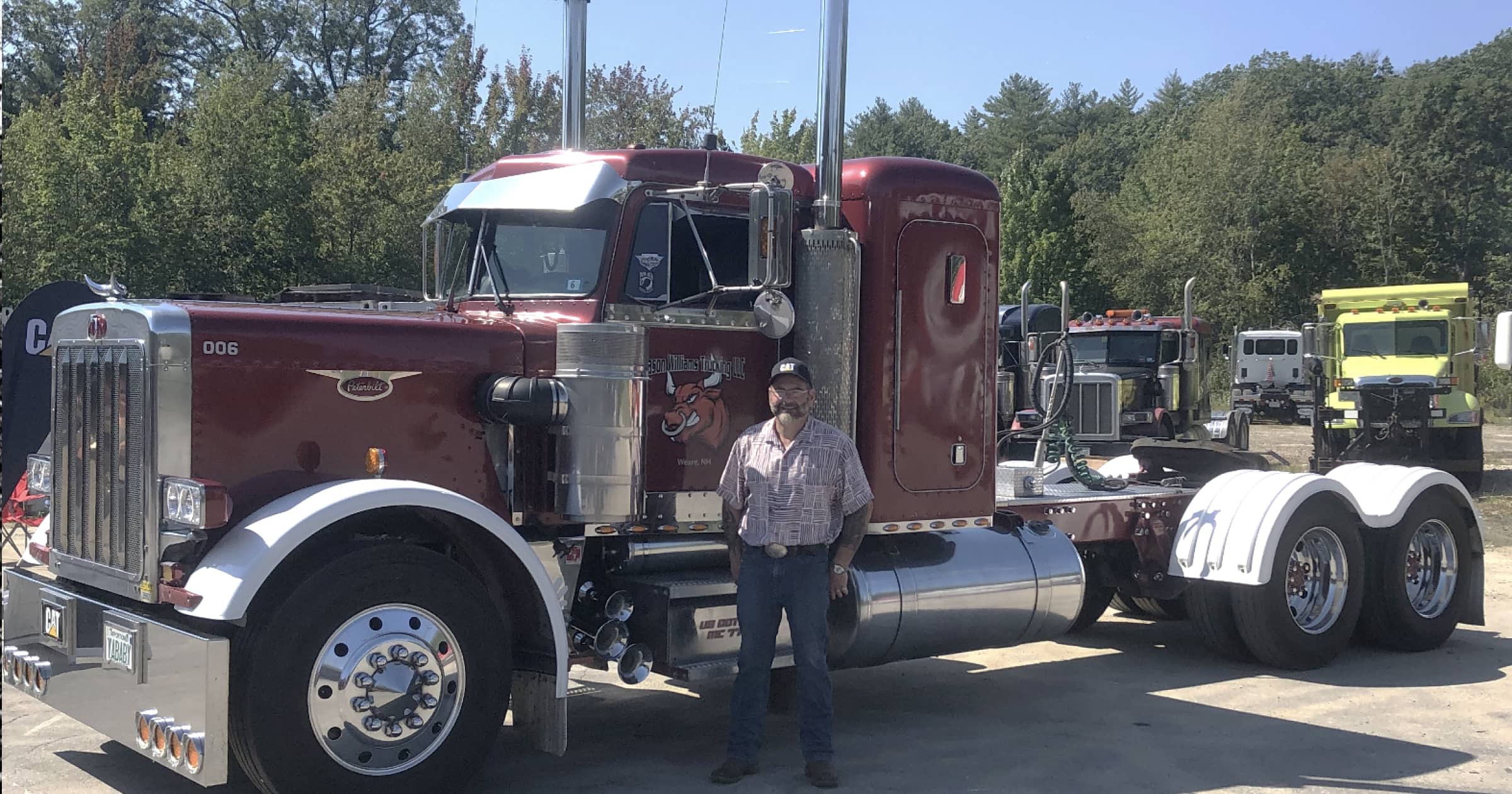 Jason Williams and his trusted big rig celebrates three million miles with his 1986 CAT 7FB 400 engine.